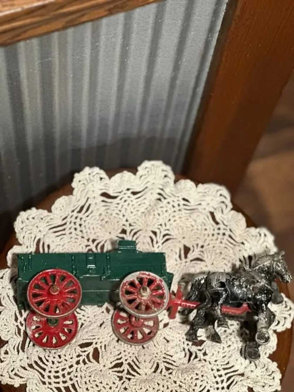 Vintage Stanley cast metal horse drawn farm wagon toy. - Picture 3 of 3
